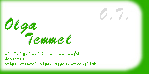 olga temmel business card